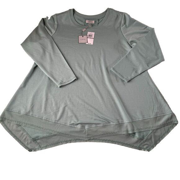 Cupio Long Sleeve Asymmetrical Hem 1X Mint Green NWT - Picture 13 of 13
